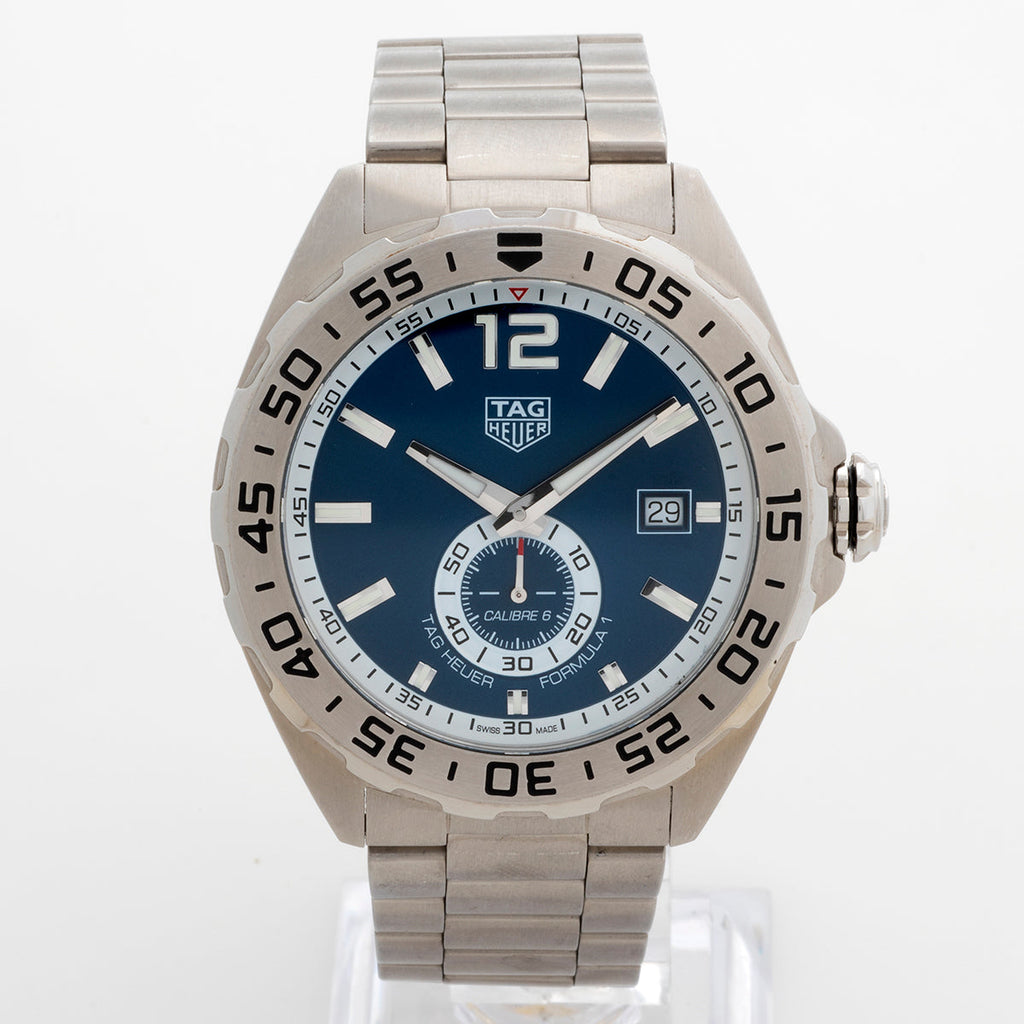 Tag Heuer Formula 1 Calibre 6 Automatic Blue Dial Silver Steel Strap Watch for Men - WAZ2014.BA0842 Authentic Buy Shop Now