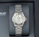 Tag Heuer Aquaracer Diamonds White Mother of Pearl Dial Silver Steel Strap Watch for Women - WBD1314.BA0740 Authentic Buy Shop Now