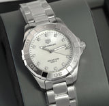 Tag Heuer Aquaracer Diamonds White Mother of Pearl Dial Silver Steel Strap Watch for Women - WBD1314.BA0740 Authentic Buy Shop Now