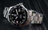 Tag Heuer Aquaracer Automatic Caliber 5 Black Dial Silver Steel Strap Watch for Men - WAN2110.BA0822 Authentic Buy Shop Now