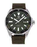 Tag Heuer Aquaracer Black Dial Khakhi Green NATO Strap Watch for Men - WAY101E.FC8222 Authentic Buy Shop Now