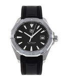 Tag Heuer Aquaracer Quartz Black Dial Black Rubber Strap Watch for Men - WAY1110.FT8021 Authentic Buy Shop Now
