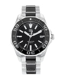 Tag Heuer Aquaracer Quartz Black Dial Two Tone Steel Strap Watch for Men - WAY131A.BA0913 Authentic Buy Shop Now