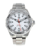 Tag Heuer Aquaracer Calibre 5 Automatic White Dial Silver Steel Strap Watch for Men - WAY2013.BA0927 Authentic Buy Shop Now