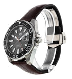 Tag Heuer Aquaracer Caliber 5 Black Dial Brown Leather Strap Watch for Men - WAY201M.FC6474 Authentic Buy Shop Now