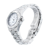 Tag Heuer Aquaracer Quartz Mother of Pearl White Dial Silver Steel Strap Watch for Women - WBD1411.BA0741 Authentic Buy Shop Now