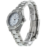 Tag Heuer Aquaracer Diamonds Mother of Pearl White Dial Silver Steel Strap Watch for Women - WBD1413.BA0741 Authentic Buy Shop Now