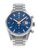 Tag Heuer Carrera Automatic Chronograph Blue Dial Silver Steel Strap Watch for Men - CBK2115.BA0715 Authentic Buy Shop Now