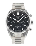 Tag Heuer Carrera Chronograph Black Dial Silver Steel Strap Watch for Men - CBN2010.BA0642 Authentic Buy Shop Now
