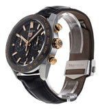 Tag Heuer Carrera Chronograph Black Dial Black Leather Strap Watch for Men - CBN2A5A.FC6481 Authentic Buy Shop Now