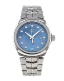 Tag Heuer Link Quartz Diamonds Blue Mother of Pearl Dial Silver Steel Strap Watch for Women - WBC1313.BA0600 Authentic Buy Shop Now