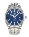 Tag Heuer Link Automatic Blue Dial Silver Steel Strap Watch for Men - WBC2112.BA0603 Authentic Buy Shop Now