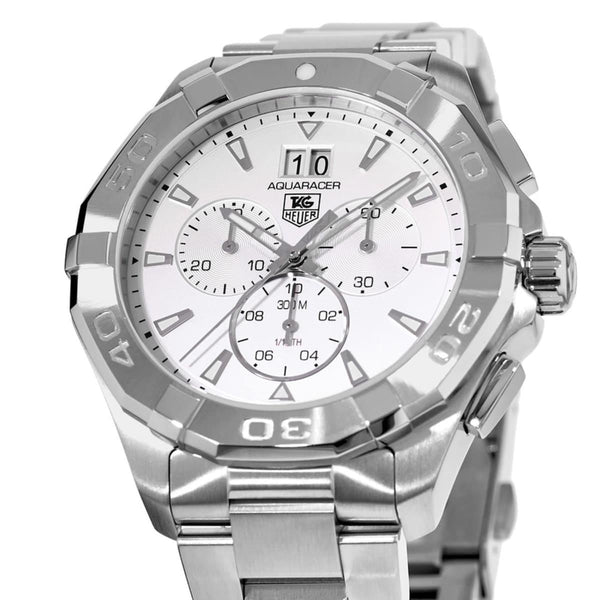 Tag Heuer Aquaracer White Dial Silver Steel Strap Watch for Men - CAY1111.BA0927 Authentic Buy Shop Now