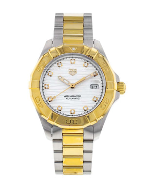 Tag Heuer Aquaracer Automatic Diamonds Silver Dial Two Tone Steel Strap Watch for Women - WBD2321.BB0320 Authentic Buy Shop Now