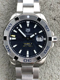 Tag Heuer Aquaracer Calibre 5 Automatic Blue Dial Silver Steel Strap Watch for Men - WAY2012.BA0927 Authentic Buy Shop Now