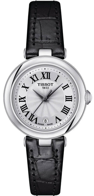 Tissot Bellissima Small Lady Silver Dial Black Leather Strap Watch For Women - T126.010.16.013.00 Authentic Buy Shop Now