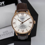 Tissot Chemin Des Tourelles Powermatic 80 Silver Dial Brown Leather Strap Watch For Men - T099.407.36.038.00 Authentic Buy Shop Now