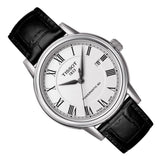 Tissot Carson Powermatic 80 White Dial Black Leather Strap Watch For Men - T085.407.16.013.00 Authentic Buy Shop Now
