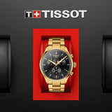 Tissot Chrono XL Classic Black Dial Gold Steel Strap Watch for Men - T116.617.33.051.00 Authentic Buy Shop Now