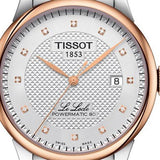 Tissot Le Locle Powermatic 80 Diamonds Silver Dial Two Tone Steel Strap Watch For Men - T006.407.22.036.01 Authentic Buy Shop Now