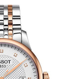 Tissot Le Locle Powermatic 80 Diamonds Silver Dial Two Tone Steel Strap Watch For Men - T006.407.22.036.01 Authentic Buy Shop Now
