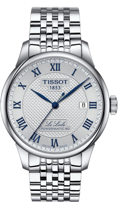 Tissot Le Locle Powermatic 80 Silver Dial Silver Steel Strap Watch for Men - T006.407.11.033.03 Authentic Buy Shop Now