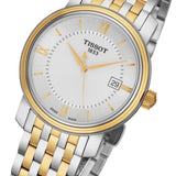 Tissot T Classic Bridgeport Silver Dial Two Tone Mesh Bracelet Watch For Men - T097.410.22.038.00 Authentic Buy Shop Now