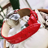 Tissot Couturier Lady Silver Dial Red Leather Strap Watch for Women - T035.210.16.031.01 Authentic Buy Shop Now