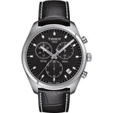 Tissot PR 100 Chronograph Black Dial Black Leather Strap Watch For Men - T101.417.16.051.00 Authentic Buy Shop Now