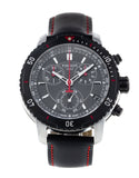 Tissot T Sport PRS 200 Chronograph Grey Dial Black Leather Strap Watch For Men - T067.417.26.051.00 Authentic Buy Shop Now