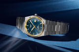 Tissot PRX Powermatic 80 Automatic 18K Gold Blue Dial Silver Steel Strap Watch for Men - T931.407.41.041.00 Authentic Buy Shop Now