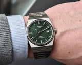 Tissot PRX Powermatic 80 Green Dial Silver Steel Strap Watch For Men - T137.407.11.091.00 Authentic Buy Shop Now