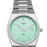 Tissot PRX Quartz Light Green Dial Silver Steel Strap Watch for Men - T137.410.11.091.01 Authentic Buy Shop Now
