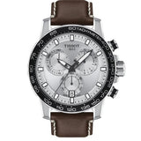 Tissot Supersport Chrono Silver Dial Brown Leather Strap Watch for Men - T125.617.16.031.00 Authentic Buy Shop Now