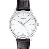 Tissot T Classic Tradition White Dial Brown Leather Strap Watch For Men - T063.610.16.037.00 Authentic Buy Shop Now