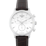 Tissot T Classic Tradition Chronograph White Dial Brown Leather Strap Watch For Men - T063.617.16.037.00 Authentic Buy Shop Now