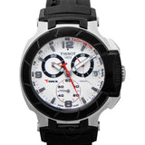 Tissot T Race Chronograph White Dial Black Rubber Strap Watch for Men - T048.417.27.037.00 Authentic Buy Shop Now
