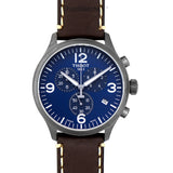 Tissot Chrono XL Blue Dial Brown Leather Strap Watch For Men - T116.617.36.047.00 Authentic Buy Shop Now