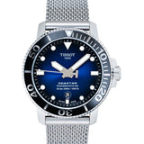 Tissot Seastar 1000 Powermatic 80 Blue Dial SIlver Mesh Bracelet Watch For Men - T120.407.11.041.02 Authentic Buy Shop Now