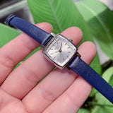 Tissot Lovely Square Silver Dial Blue Leather Strap Watch For Women - T058.109.16.031.00 Authentic Buy Shop Now