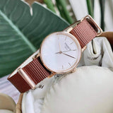 Tissot Everytime Desire White Dial Maroon NATO Strap Watch for Women - T109.210.37.031.00 Authentic Buy Shop Now