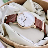 Tissot Everytime Desire White Dial Maroon NATO Strap Watch for Women - T109.210.37.031.00 Authentic Buy Shop Now