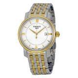 Tissot T Classic Bridgeport Quartz Silver Dial Two Tone Mesh Bracelet Watch For Men - T097.410.22.036.00 Authentic Buy Shop Now
