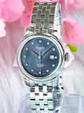 Tissot Le Locle Automatic Diamonds Mother of Pearl Black Dial Silver Steel Strap Watch For Women - T006.207.11.126.00 Authentic Buy Shop Now