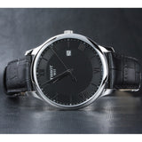 Tissot T Classic Tradition Quartz Black Dial Black Leather Strap Watch For Men - T063.610.16.058.00 Authentic Buy Shop Now