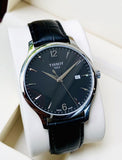 Tissot T Classic Tradition Black Dial Black Leather Strap Watch For Men - T063.610.16.057.00 Authentic Buy Shop Now