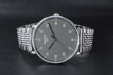 Tissot Everytime Large Black Dial Silver Mesh Bracelet Watch For Men - T109.610.11.077.00 Authentic Buy Shop Now