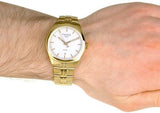 Tissot T Classic PR 100 Quartz White Dial Gold Steel Strap Watch for Men - T101.410.33.031.00 Authentic Buy Shop Now