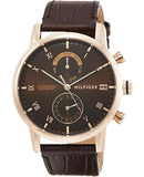 Tommy Hilfiger Kane Brown Dial Brown Leather Strap Watch for Men - 1710400 Authentic Buy Shop Now