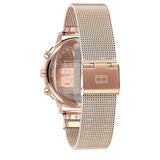 Tommy Hilfiger Blake Chronograph Rose Gold Dial Rose Gold Mesh Bracelet Watch For Women - 1781907 Authentic Buy Shop Now